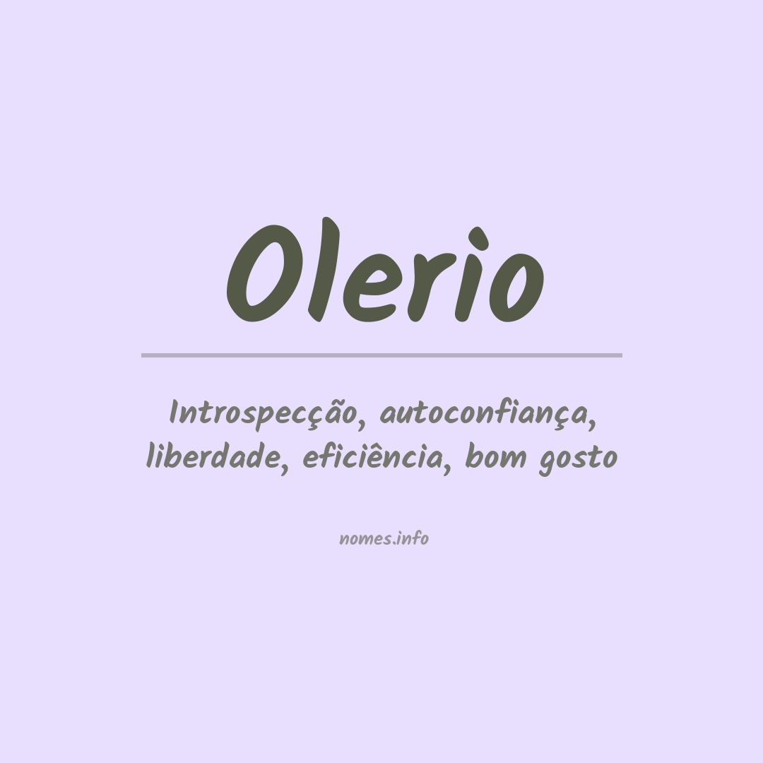 Significado do nome Olerio