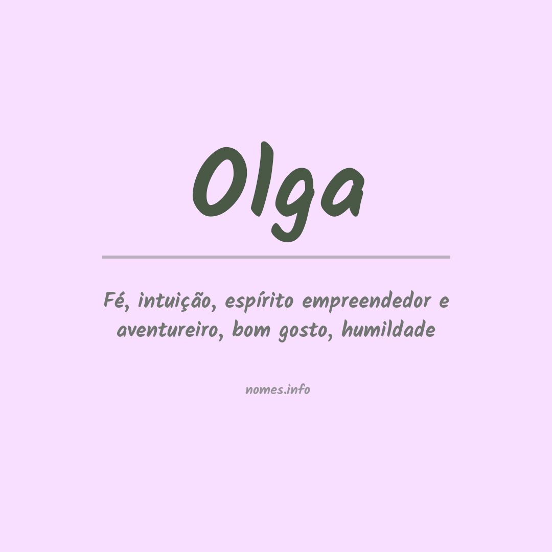 Significado do nome Olga