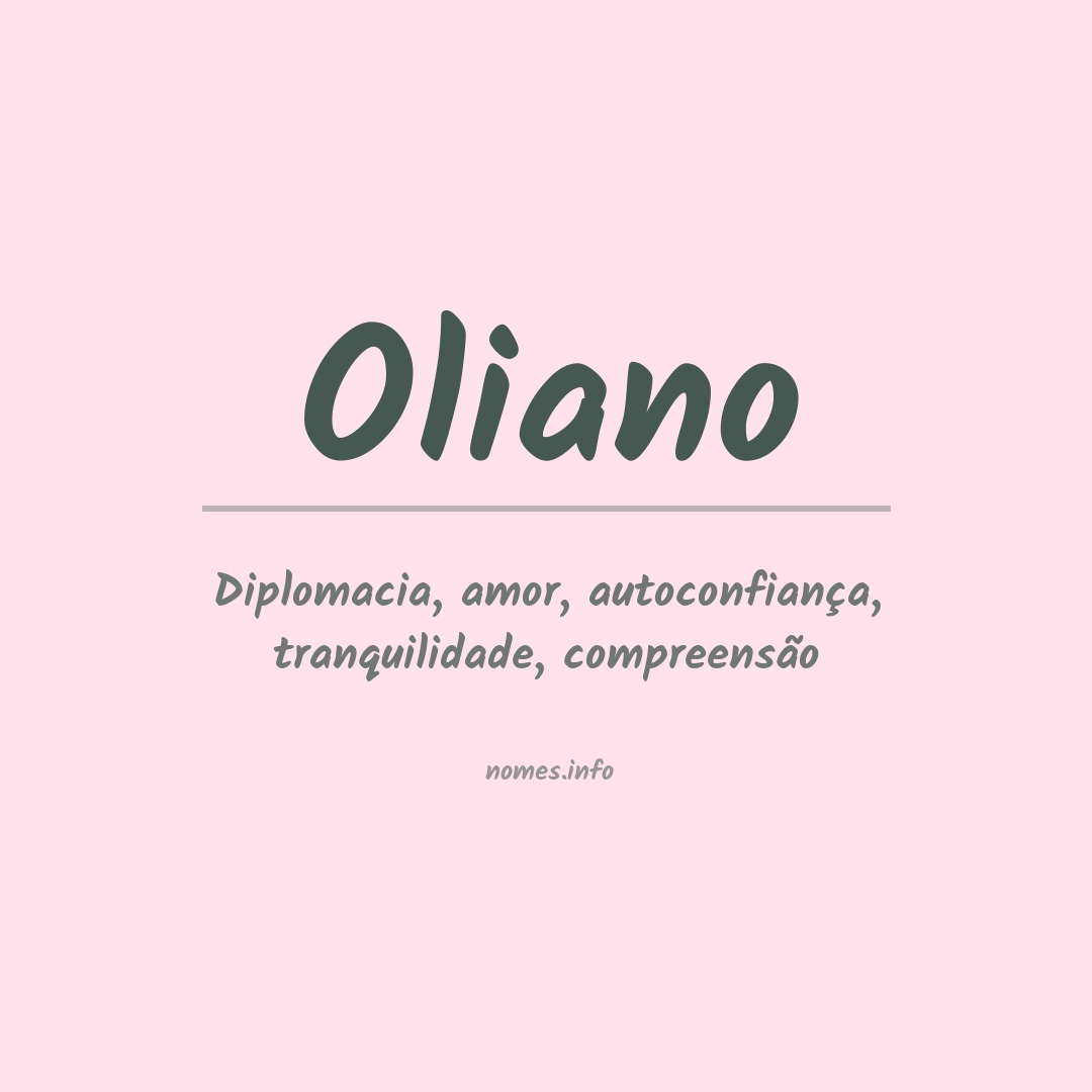 Significado do nome Oliano