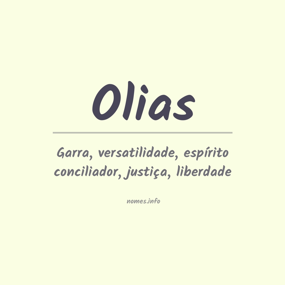 Significado do nome Olias