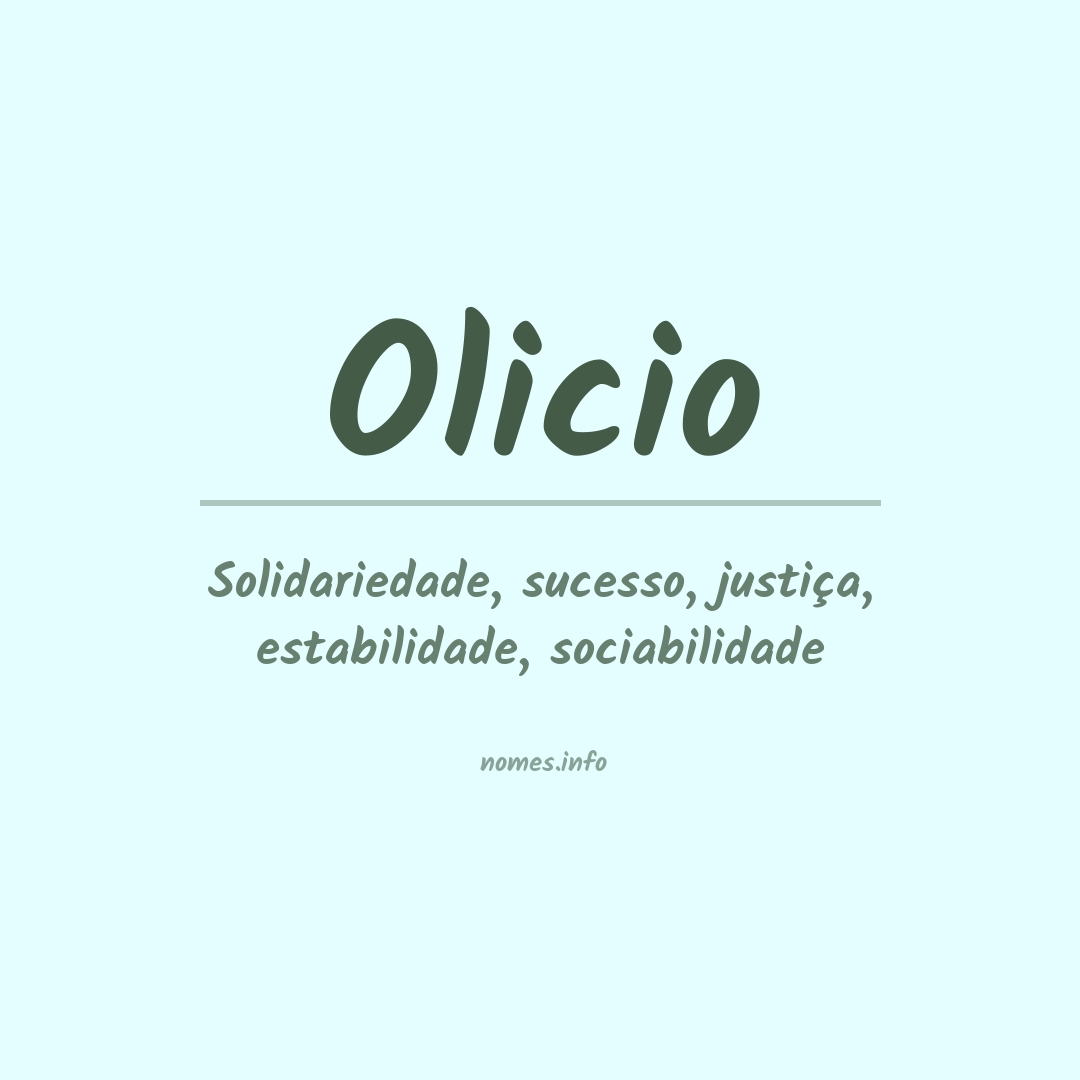 Significado do nome Olicio