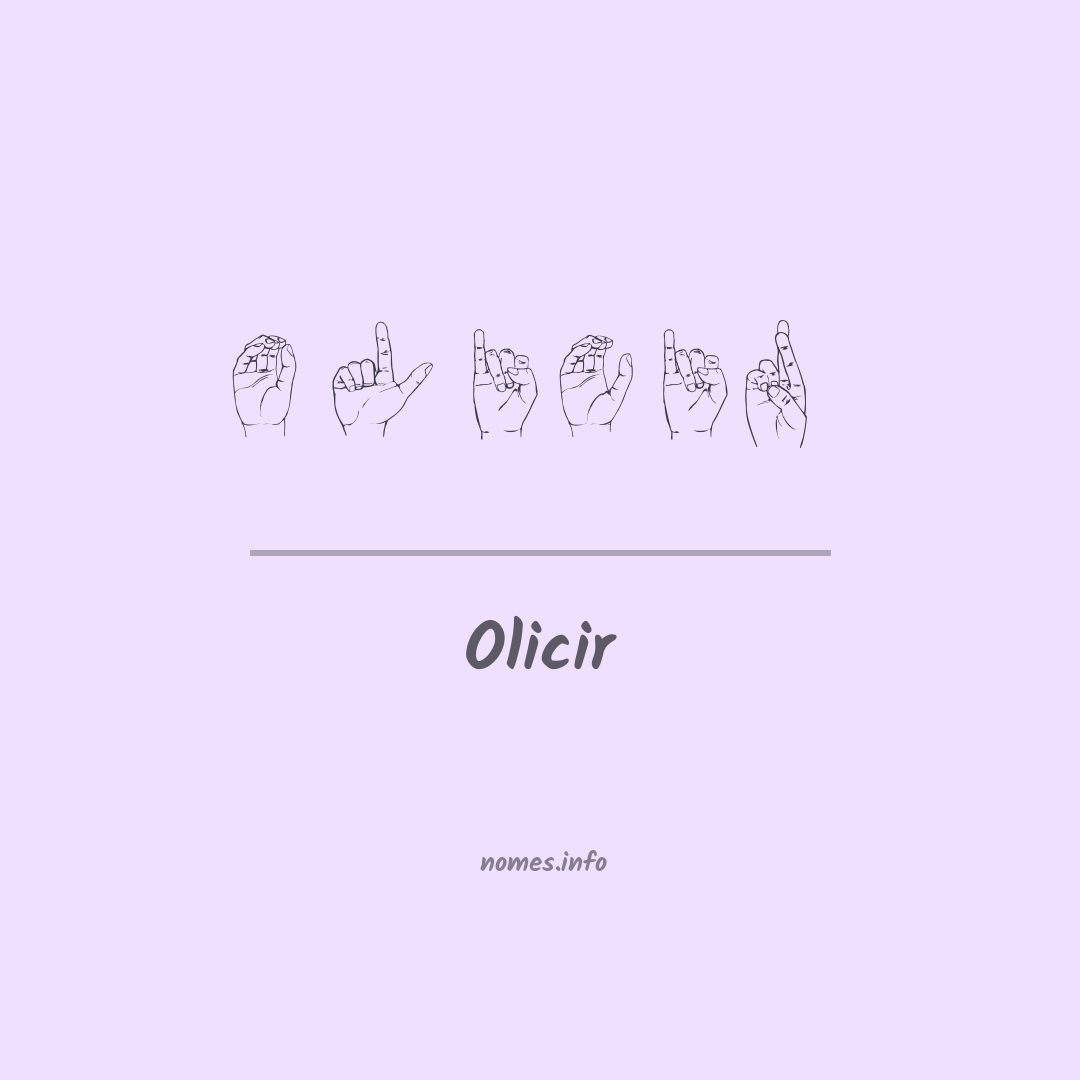 Olicir em Libras