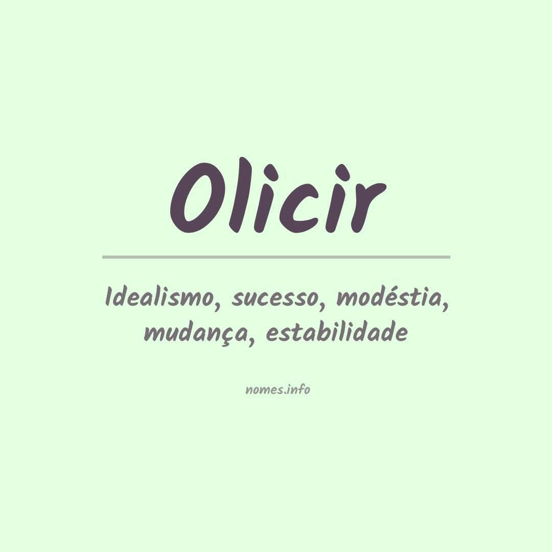 Significado do nome Olicir