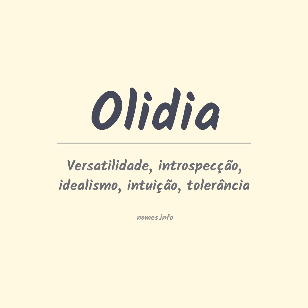 Significado do nome Olidia