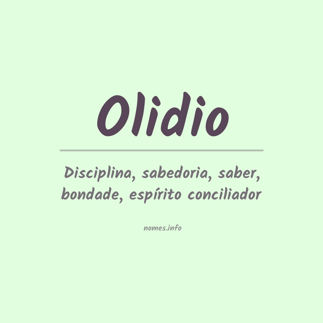 Significado do nome Olidio