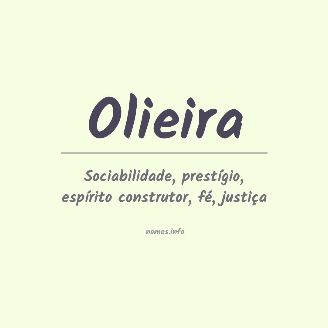 Significado do nome Olieira