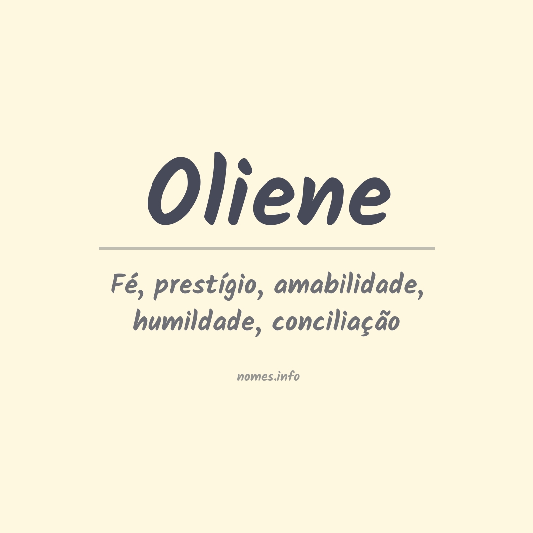 Significado do nome Oliene