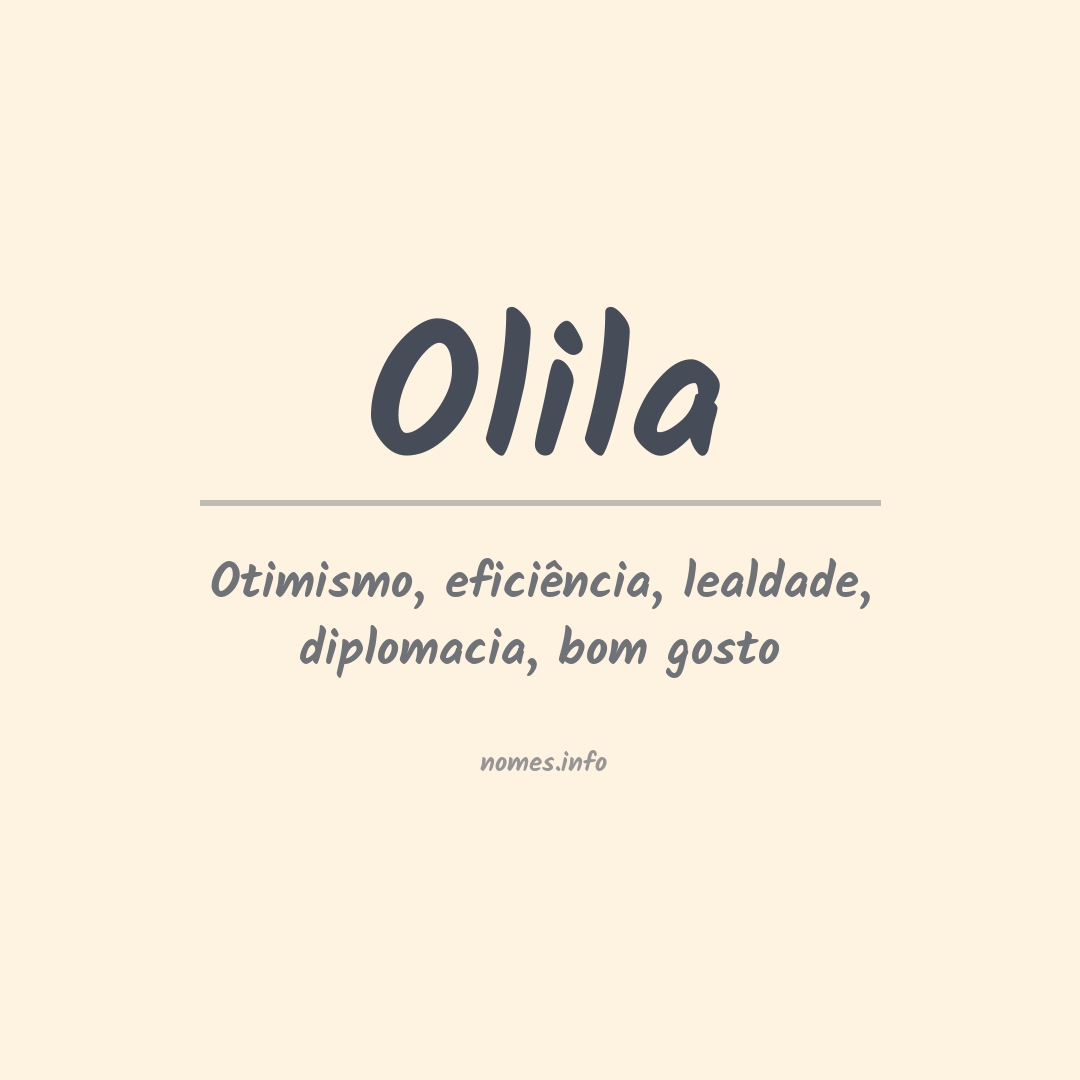 Significado do nome Olila
