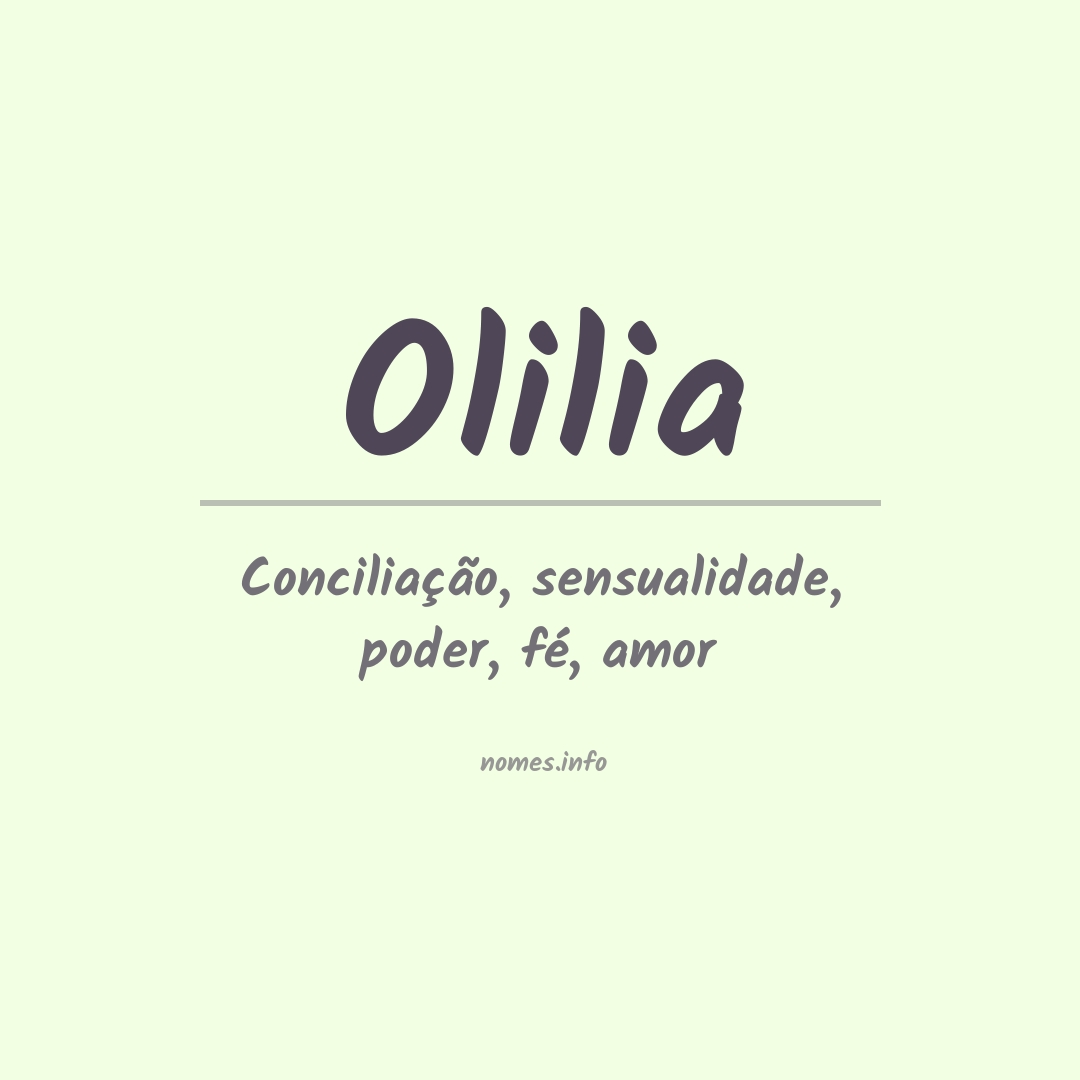 Significado do nome Olilia