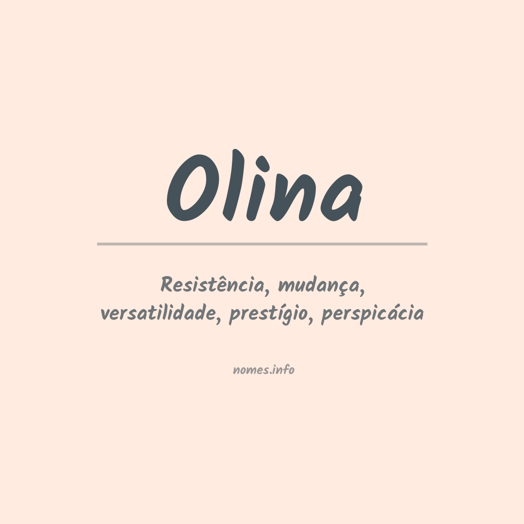 Significado do nome Olina