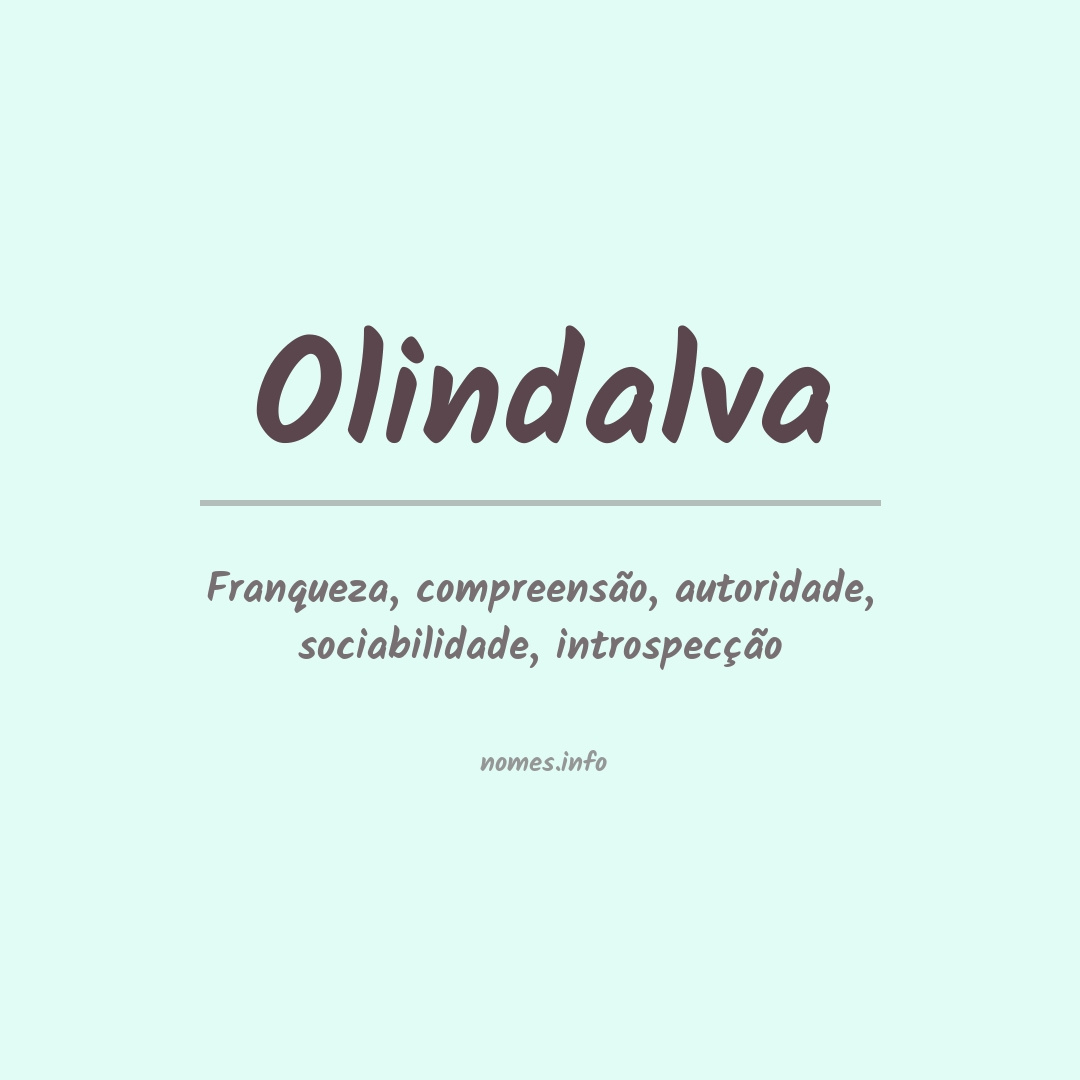Significado do nome Olindalva