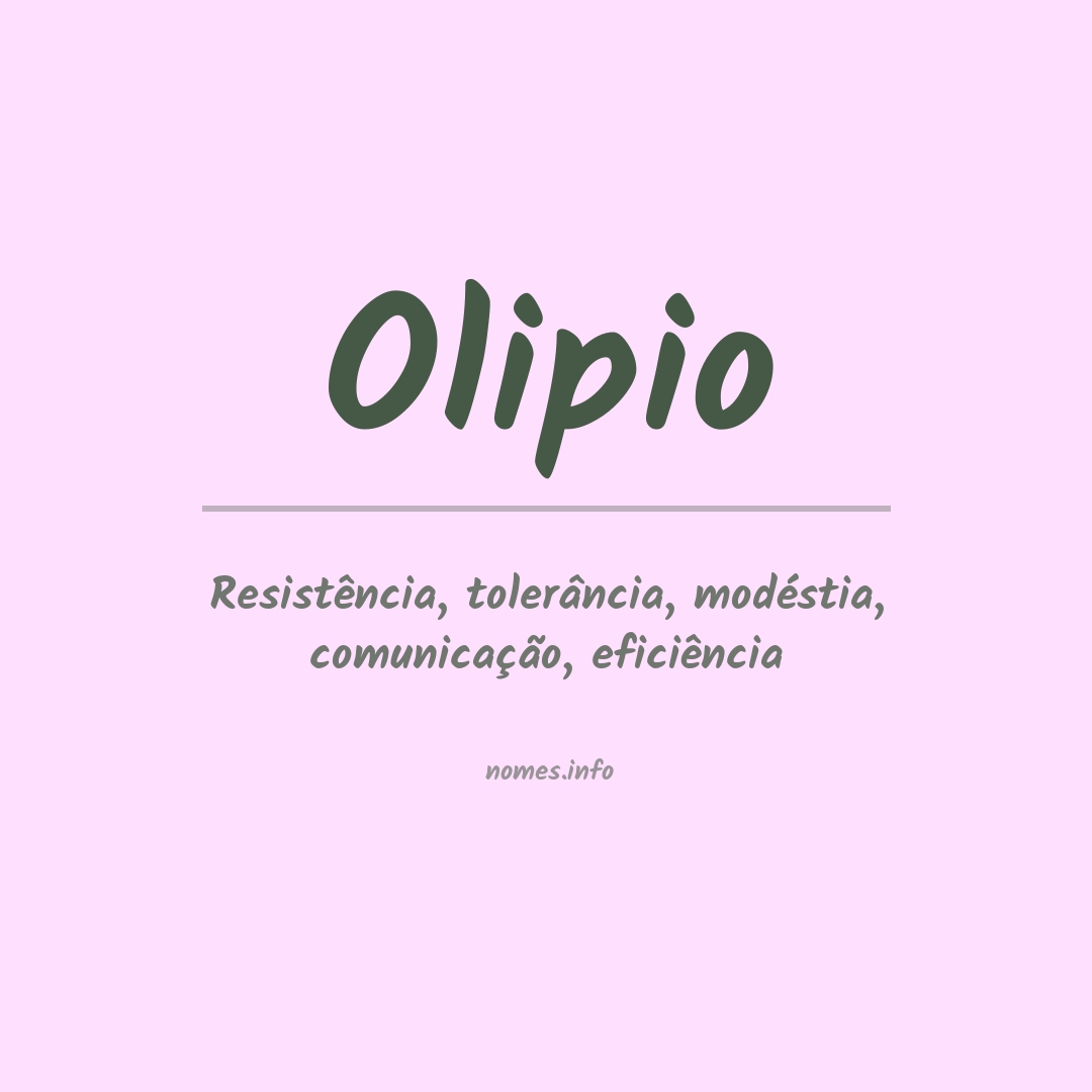Significado do nome Olipio