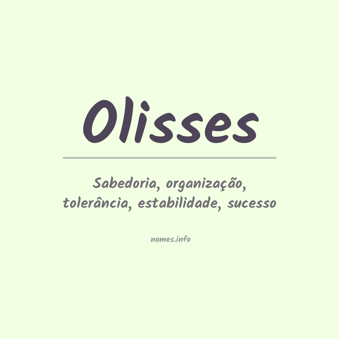Significado do nome Olisses