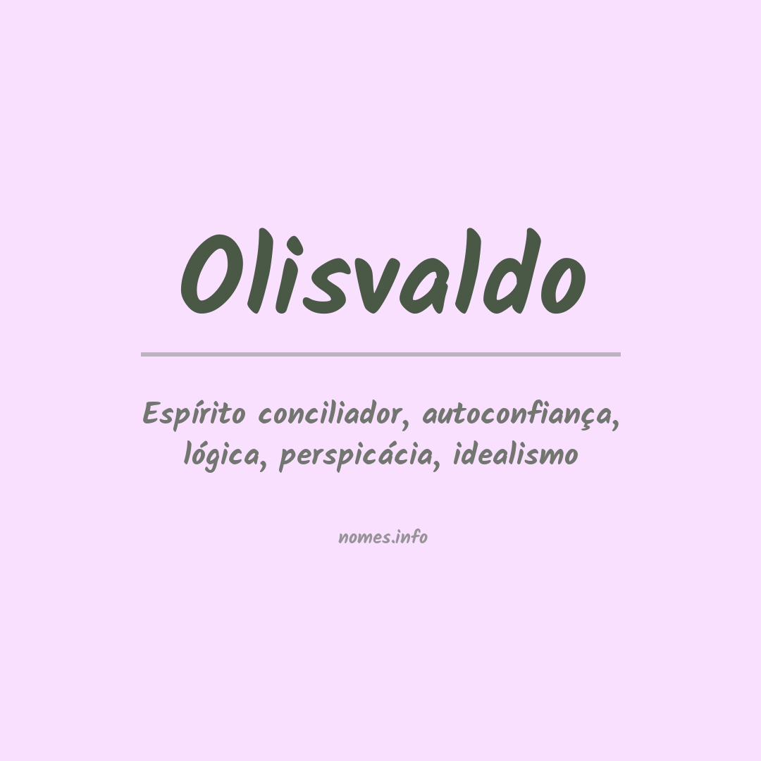 Significado do nome Olisvaldo