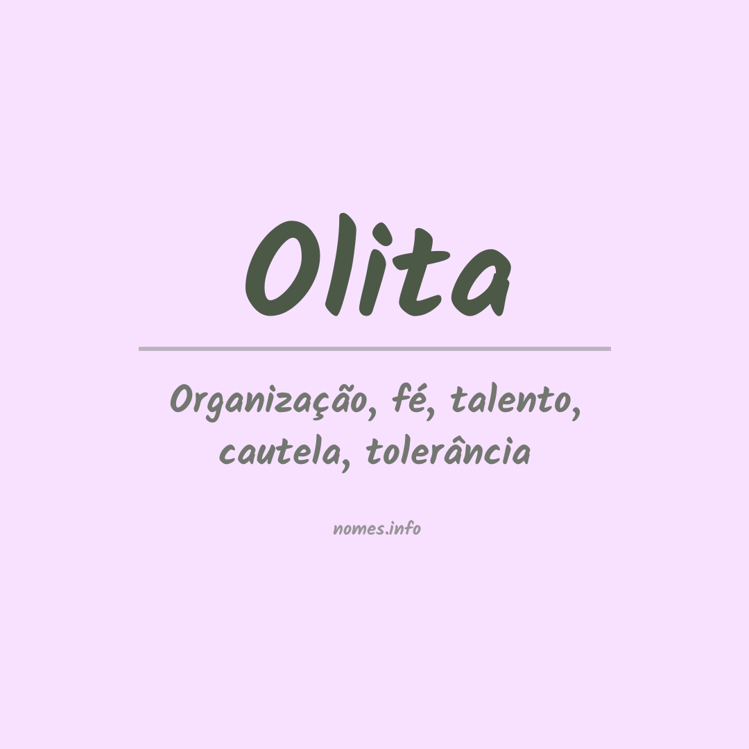 Significado do nome Olita