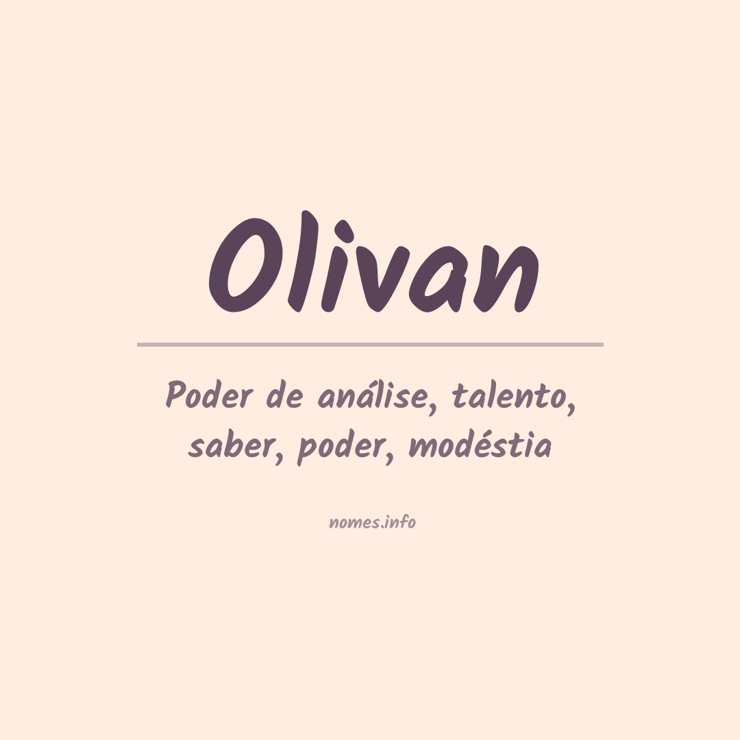 Significado do nome Olivan