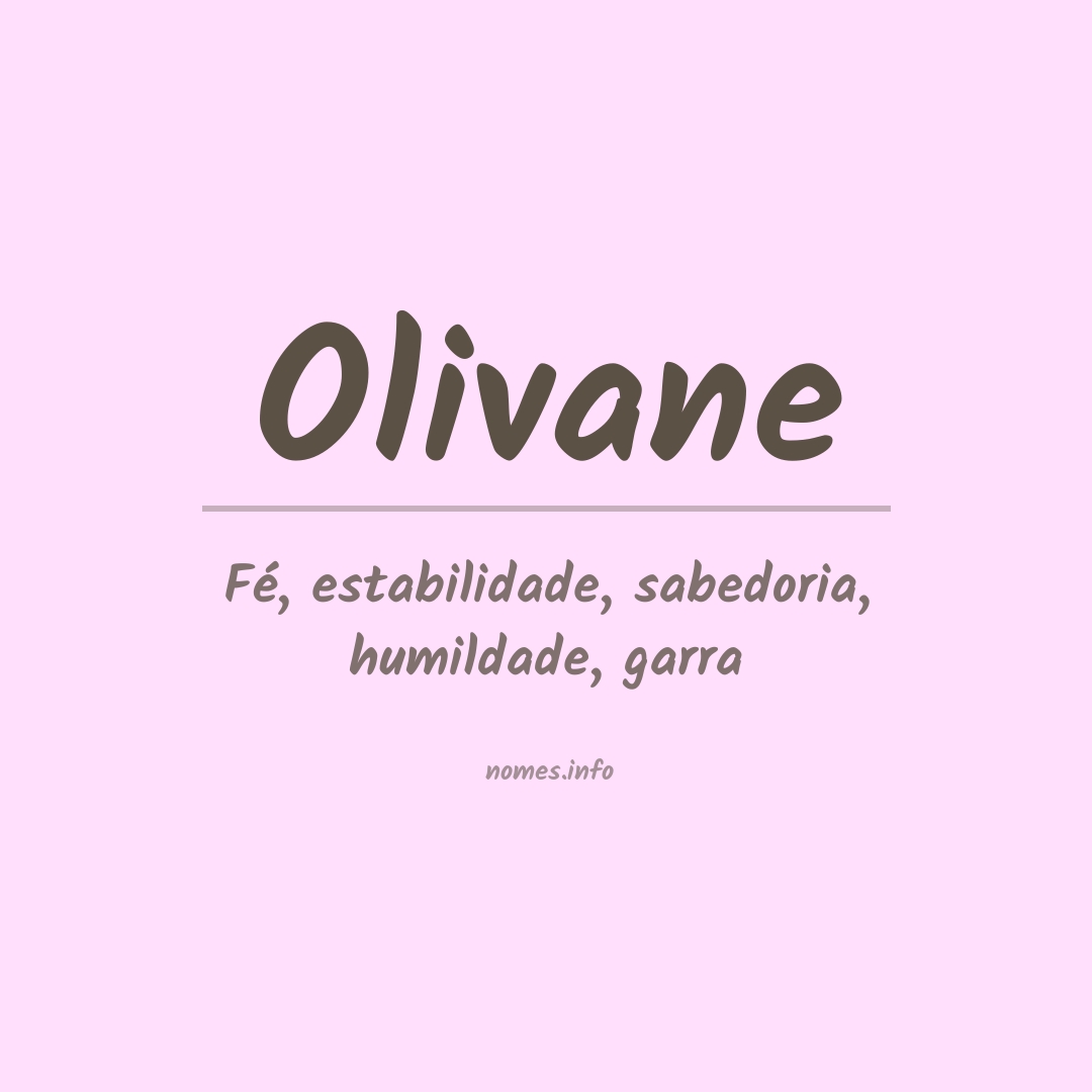 Significado do nome Olivane