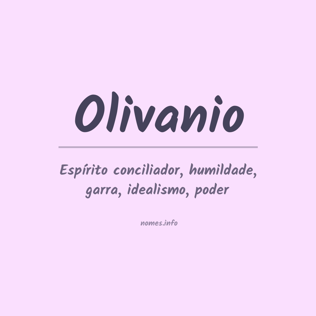 Significado do nome Olivanio