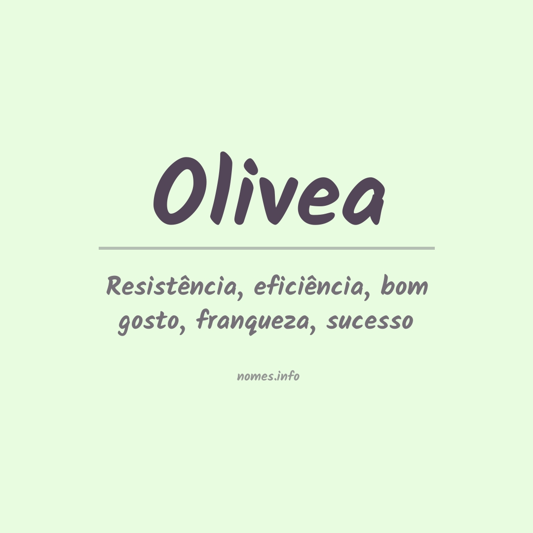 Significado do nome Olivea