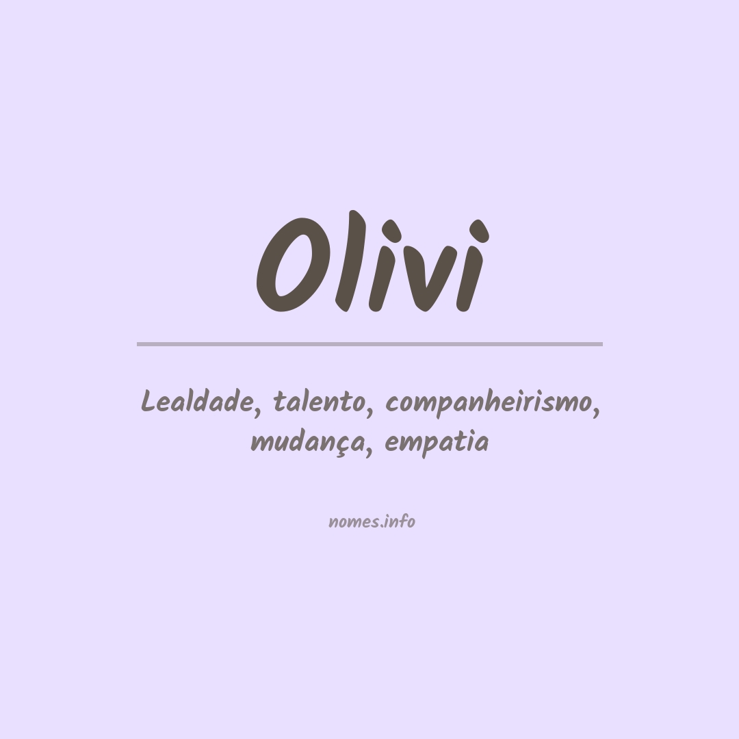 Significado do nome Olivi
