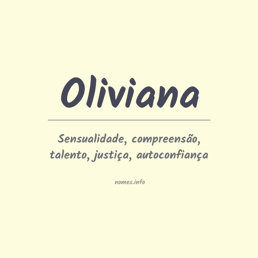 Significado do nome Oliviana