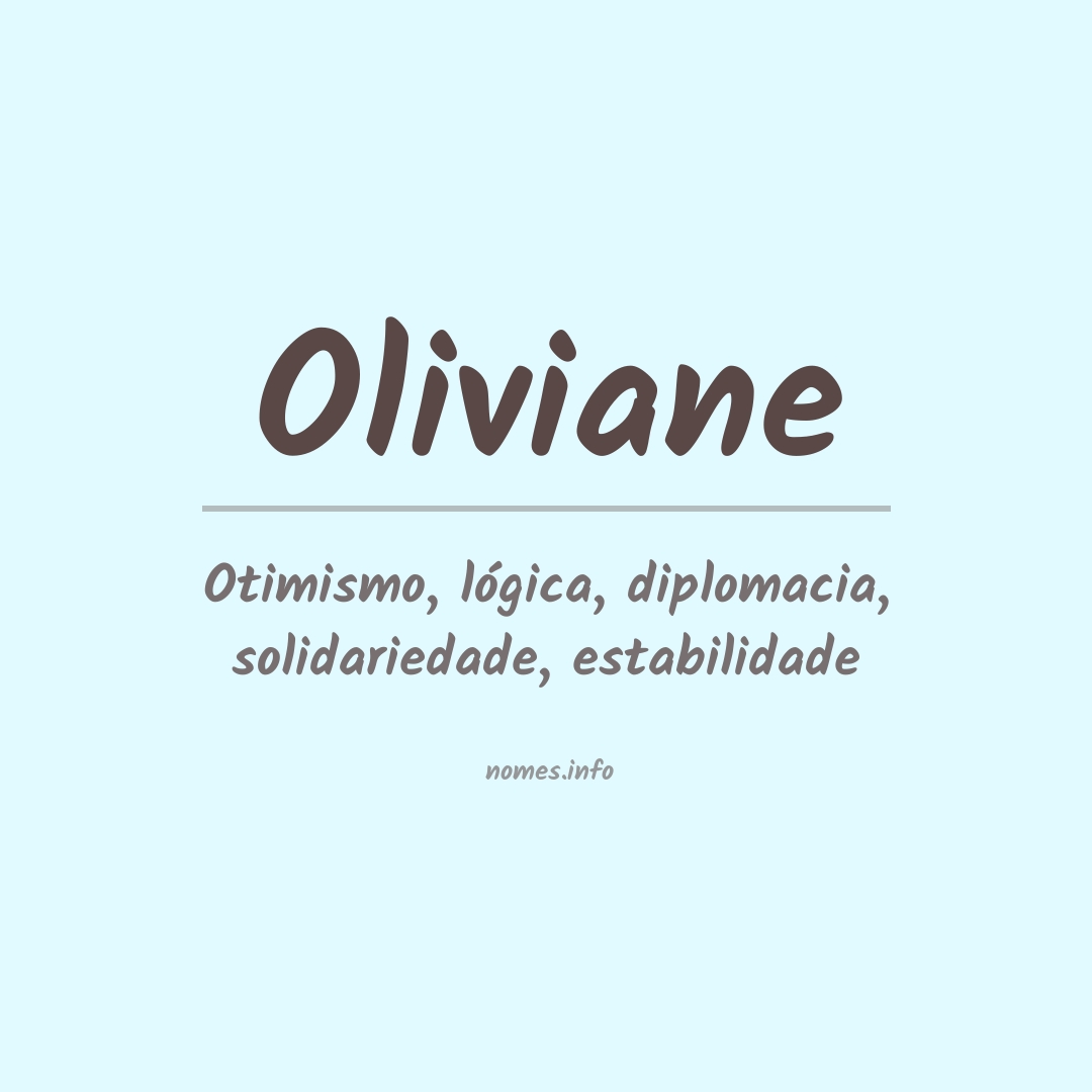 Significado do nome Oliviane