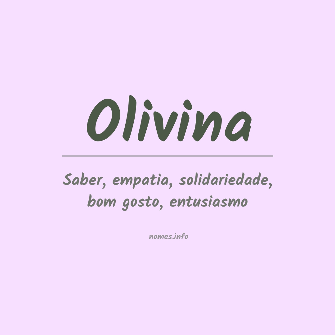 Significado do nome Olivina