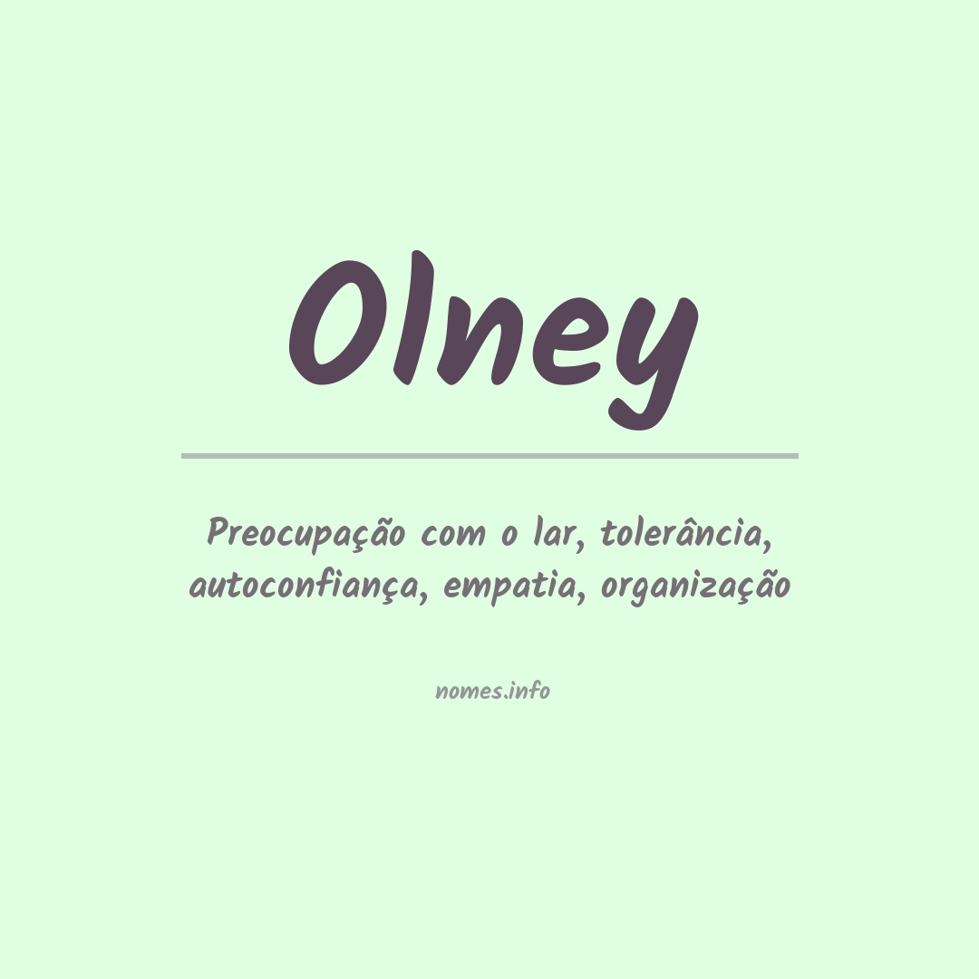 Significado do nome Olney