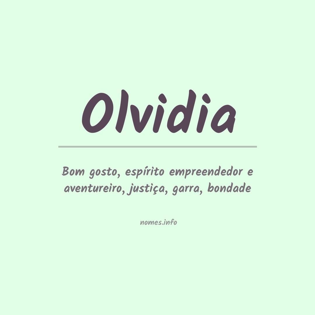 Significado do nome Olvidia