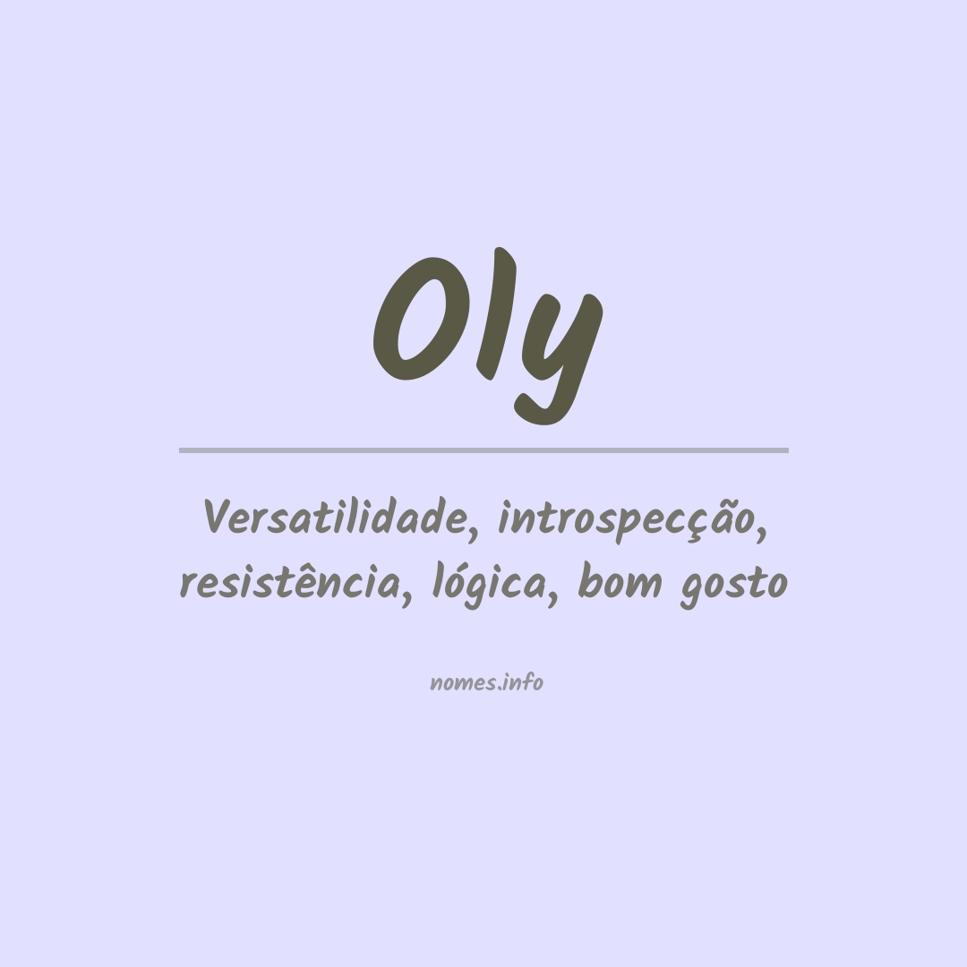 Significado do nome Oly