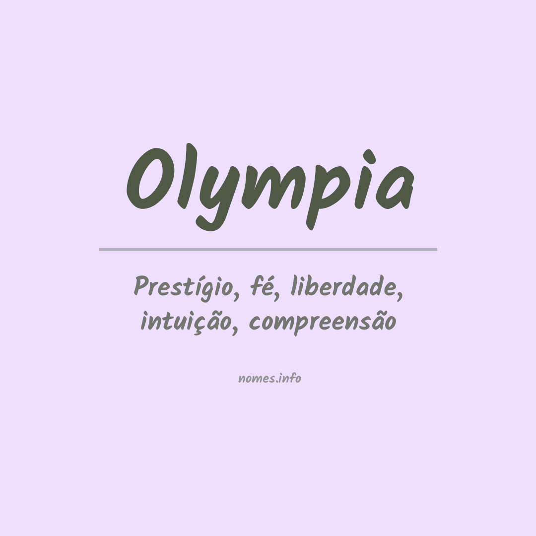 Significado do nome Olympia