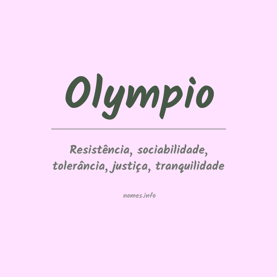 Significado do nome Olympio