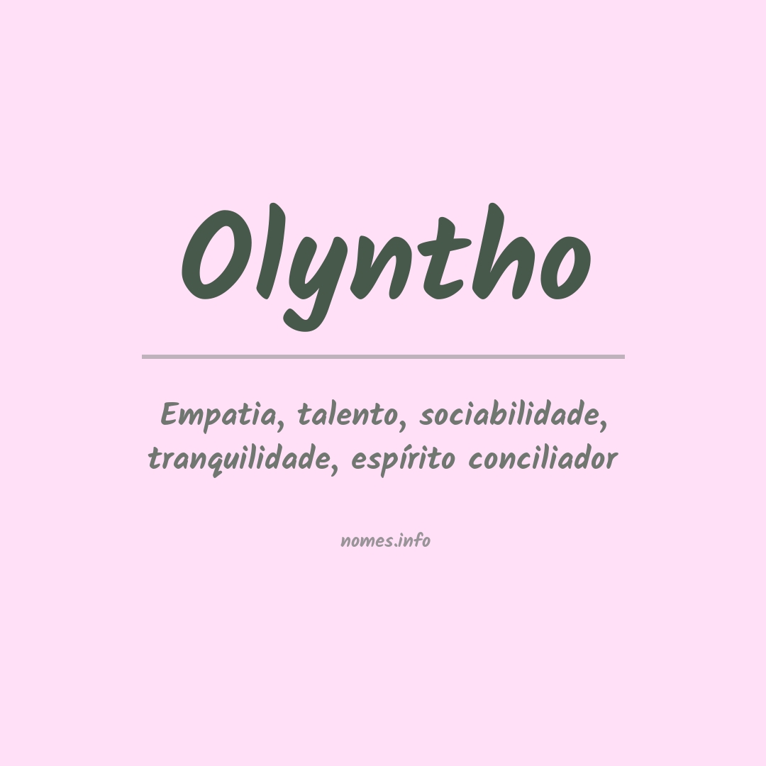 Significado do nome Olyntho