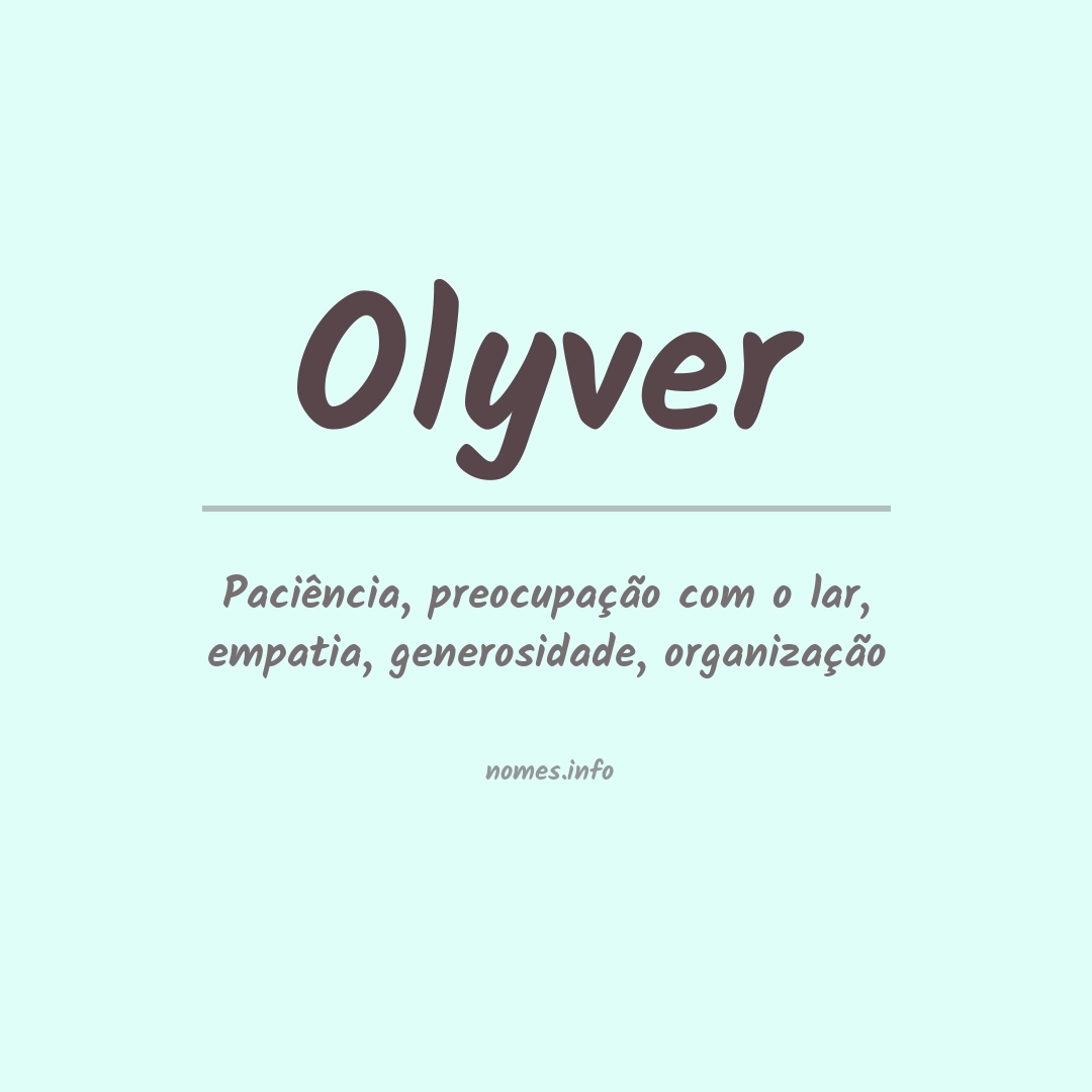 Significado do nome Olyver