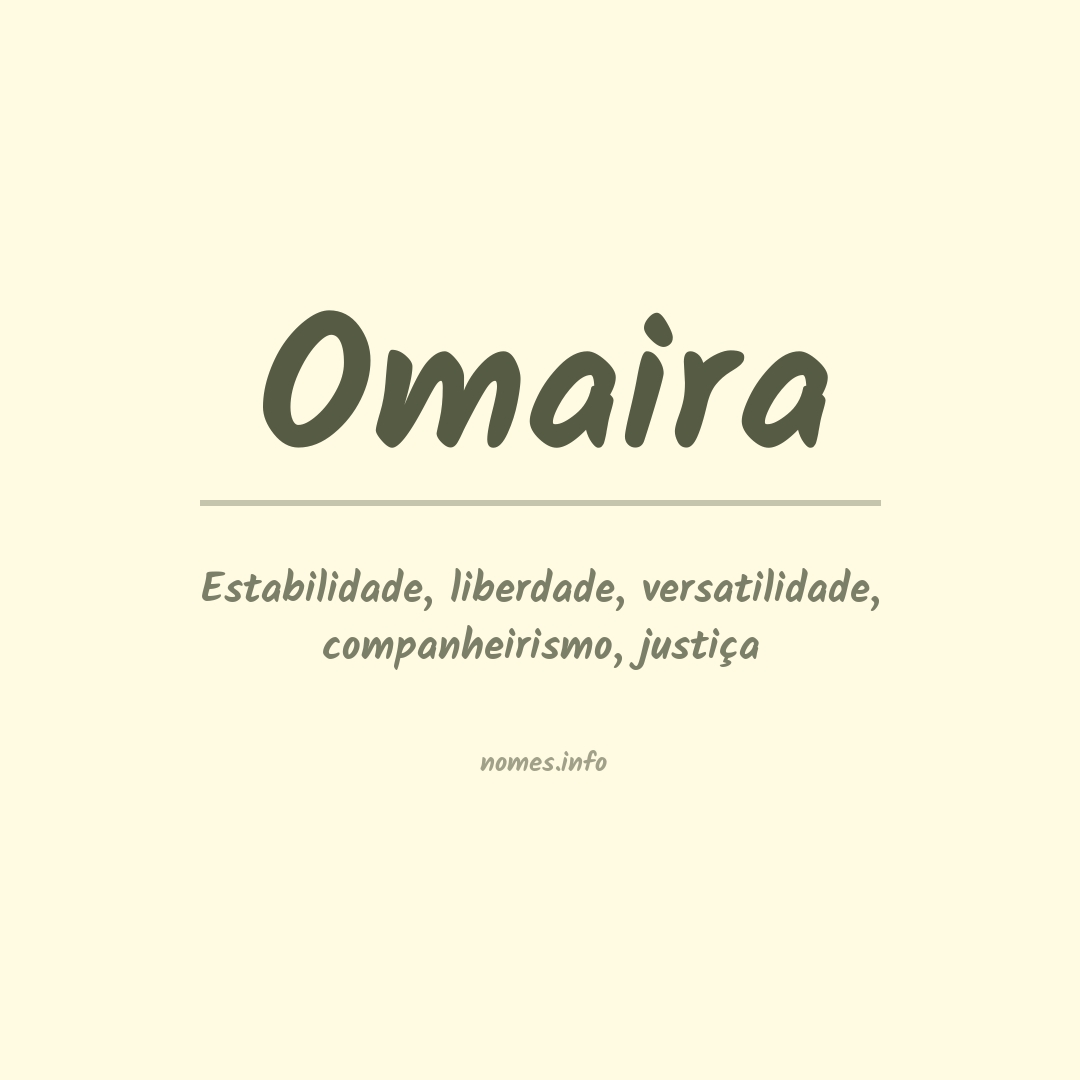 Significado do nome Omaira Significado do nome Omaira