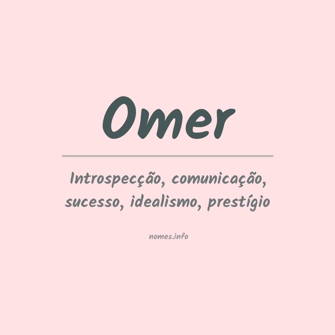 Significado do nome Omer