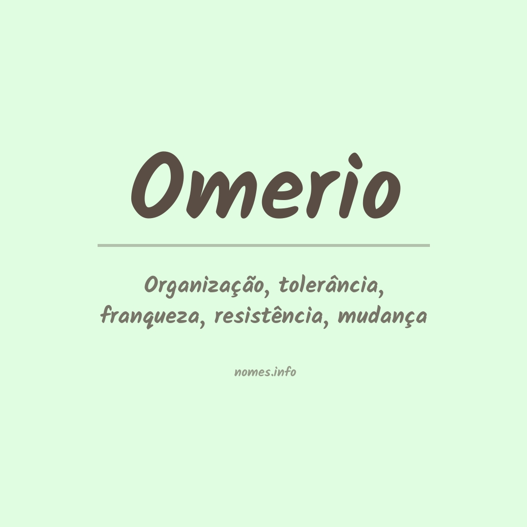 Significado do nome Omerio