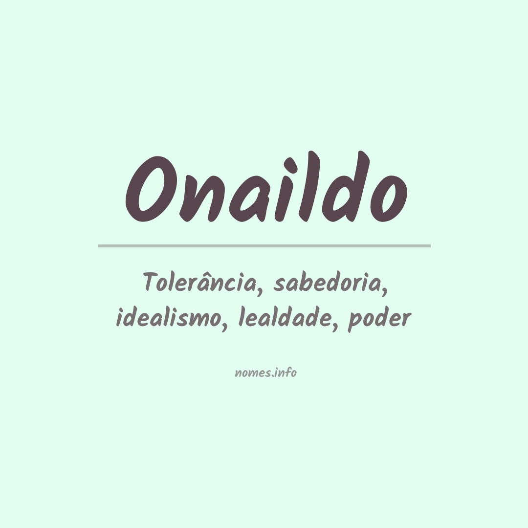 Significado do nome Onaildo