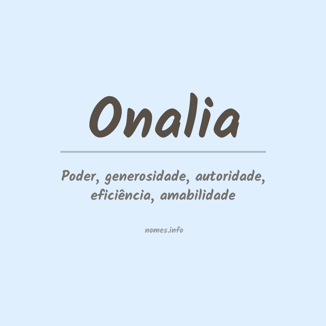 Significado do nome Onalia