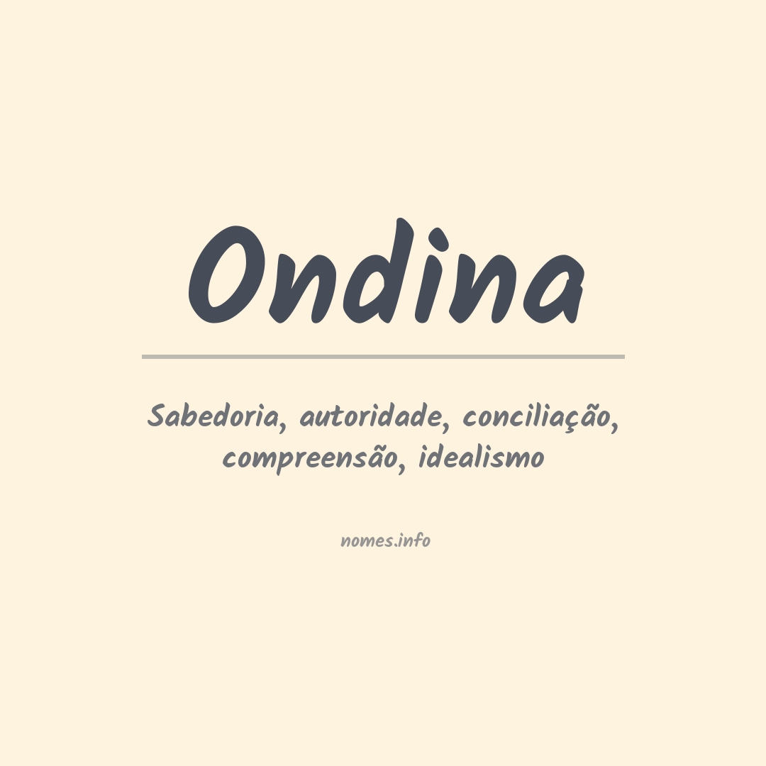 Significado do nome Ondina