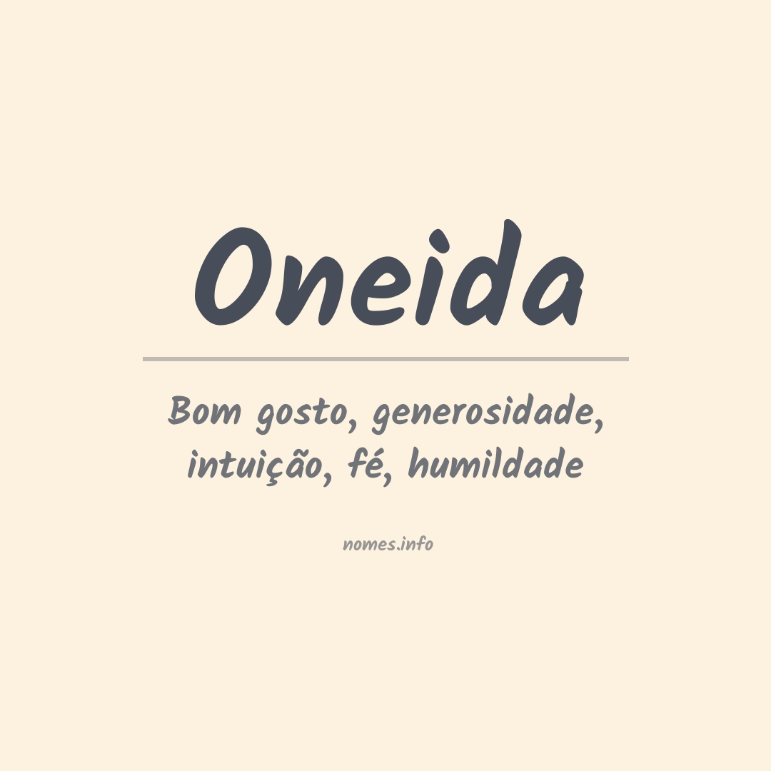 Significado do nome Oneida