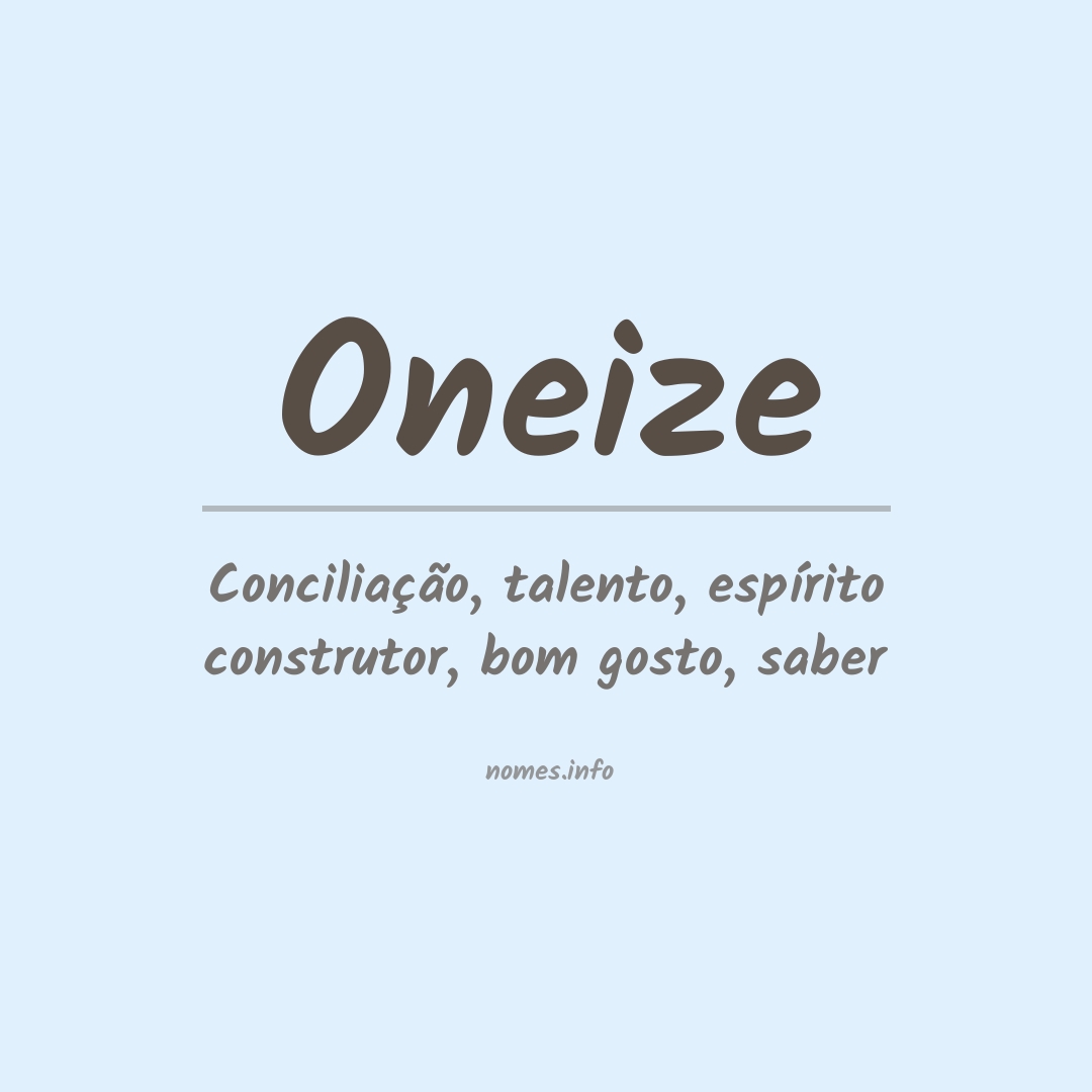 Significado do nome Oneize