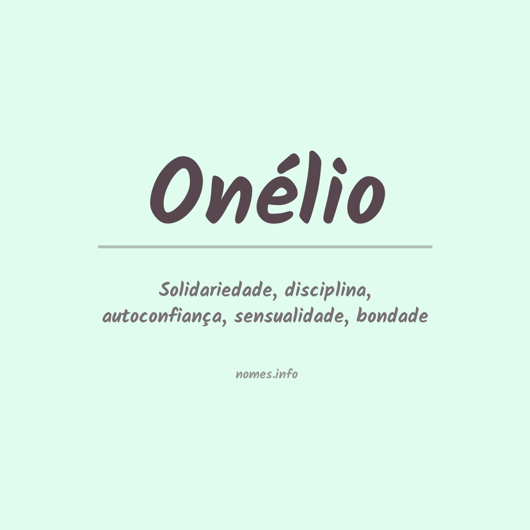 Significado do nome Onélio