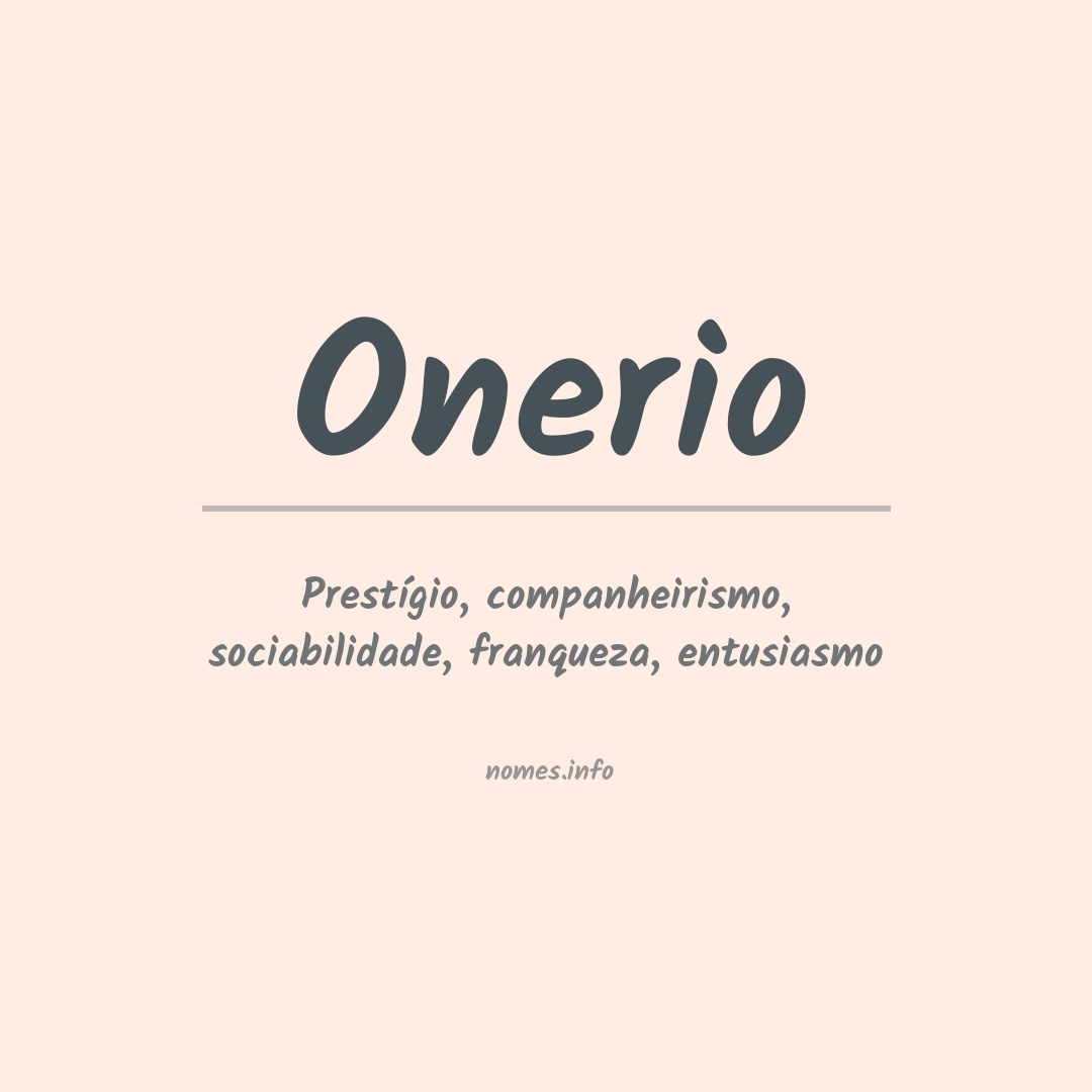 Significado do nome Onerio