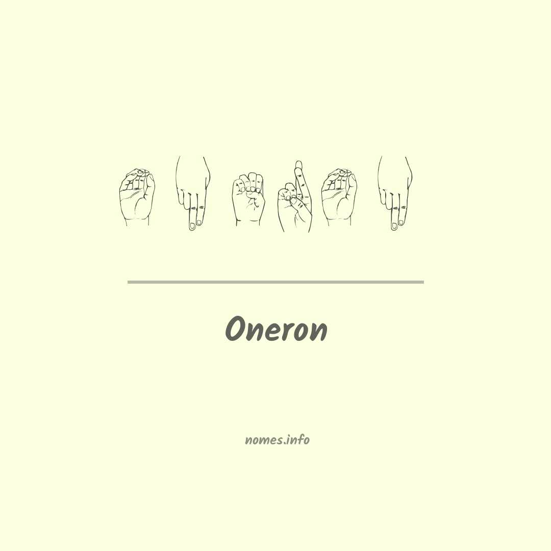 Oneron em Libras