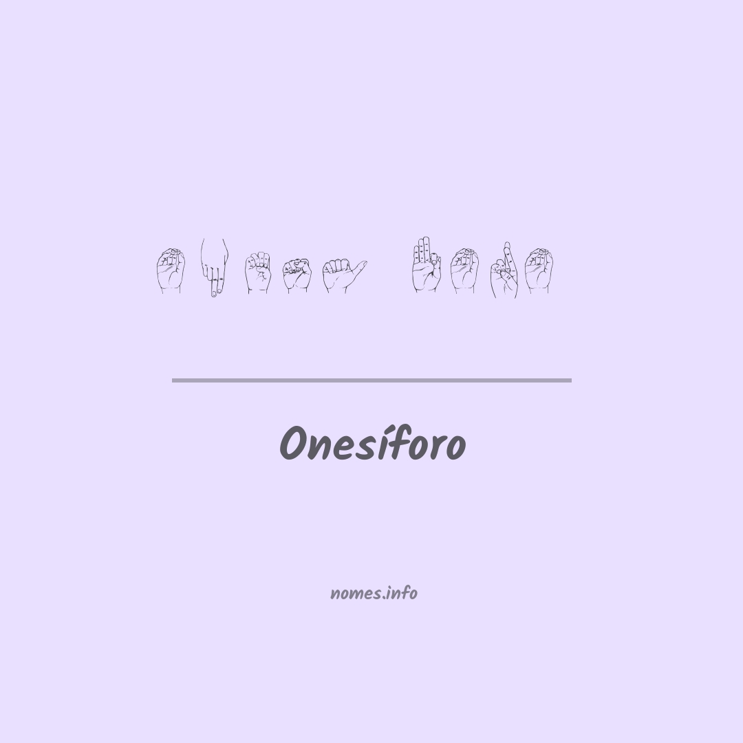 Onesíforo em Libras