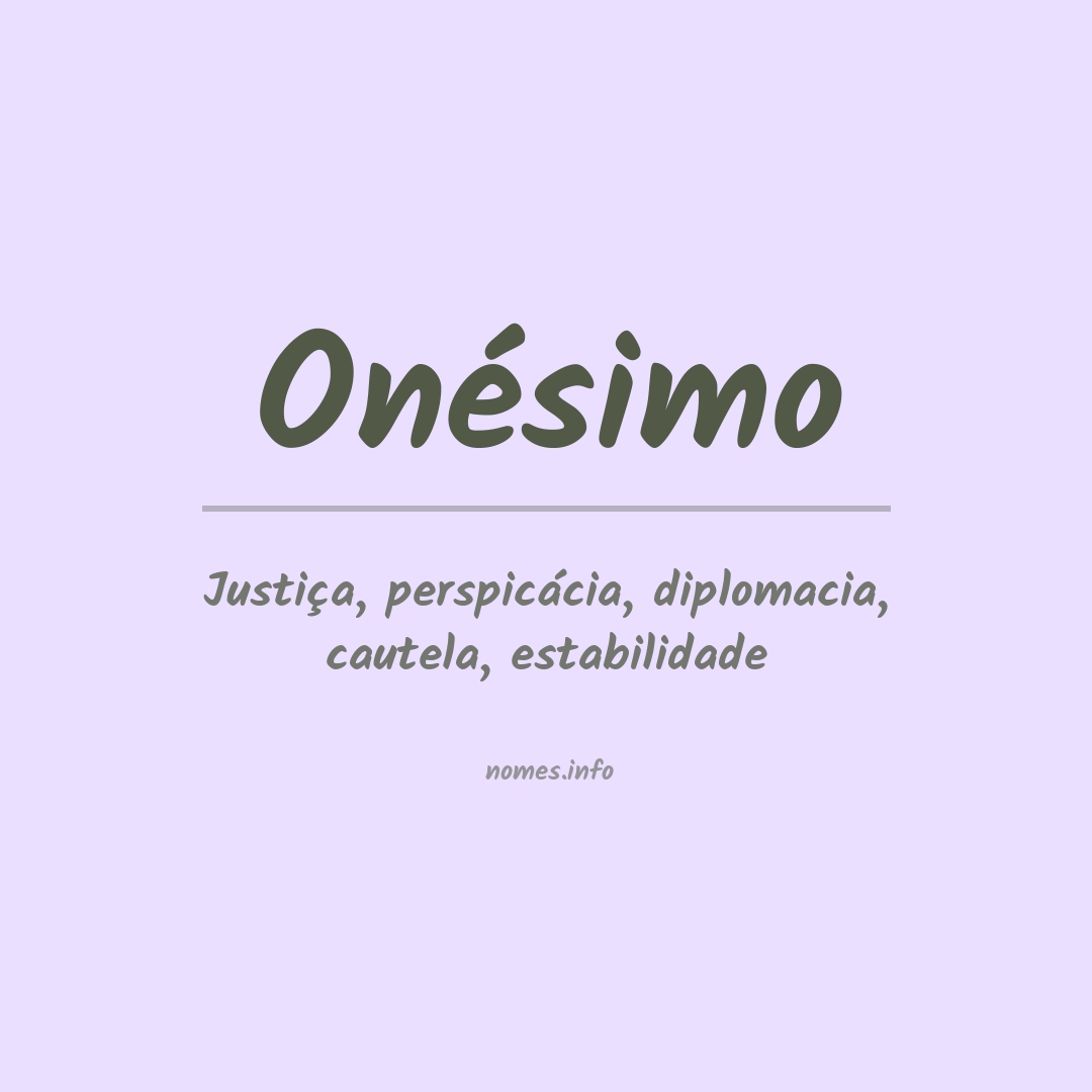 Significado do nome Onésimo