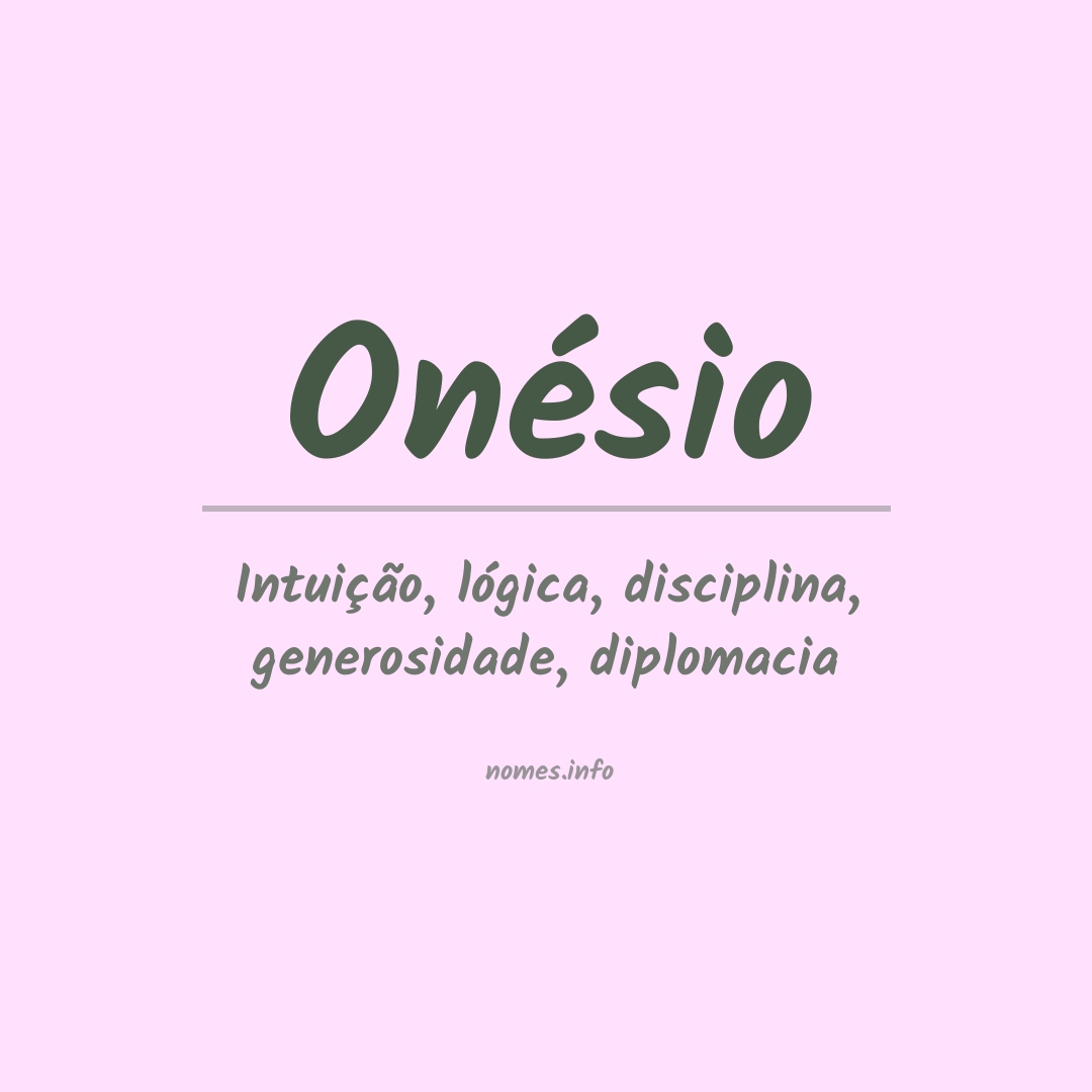 Significado do nome Onésio
