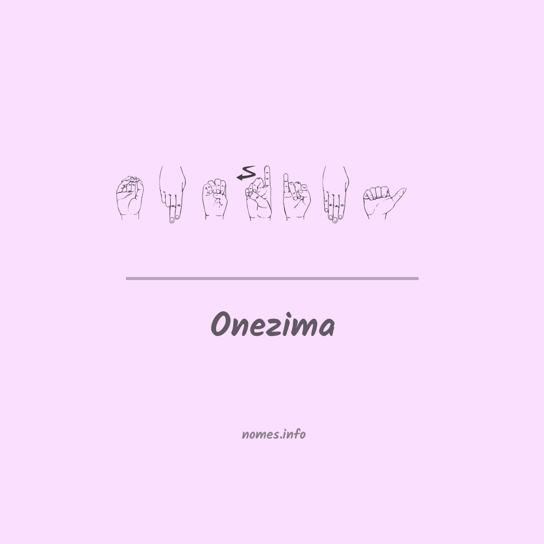Onezima em Libras