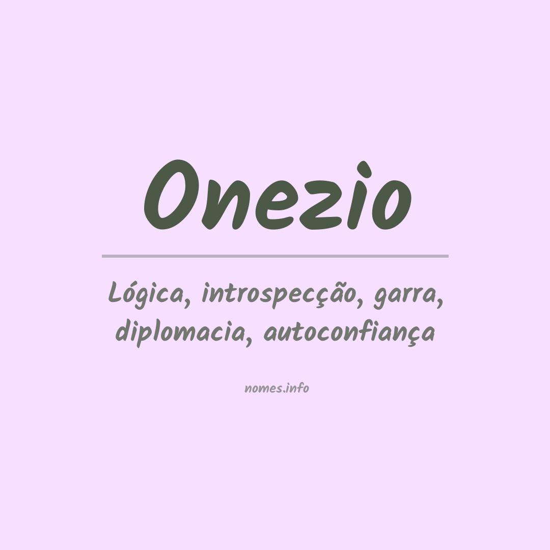 Significado do nome Onezio